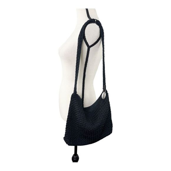 Talbots Black Crochet Shoulder Bag‎ - Picture 1 of 16